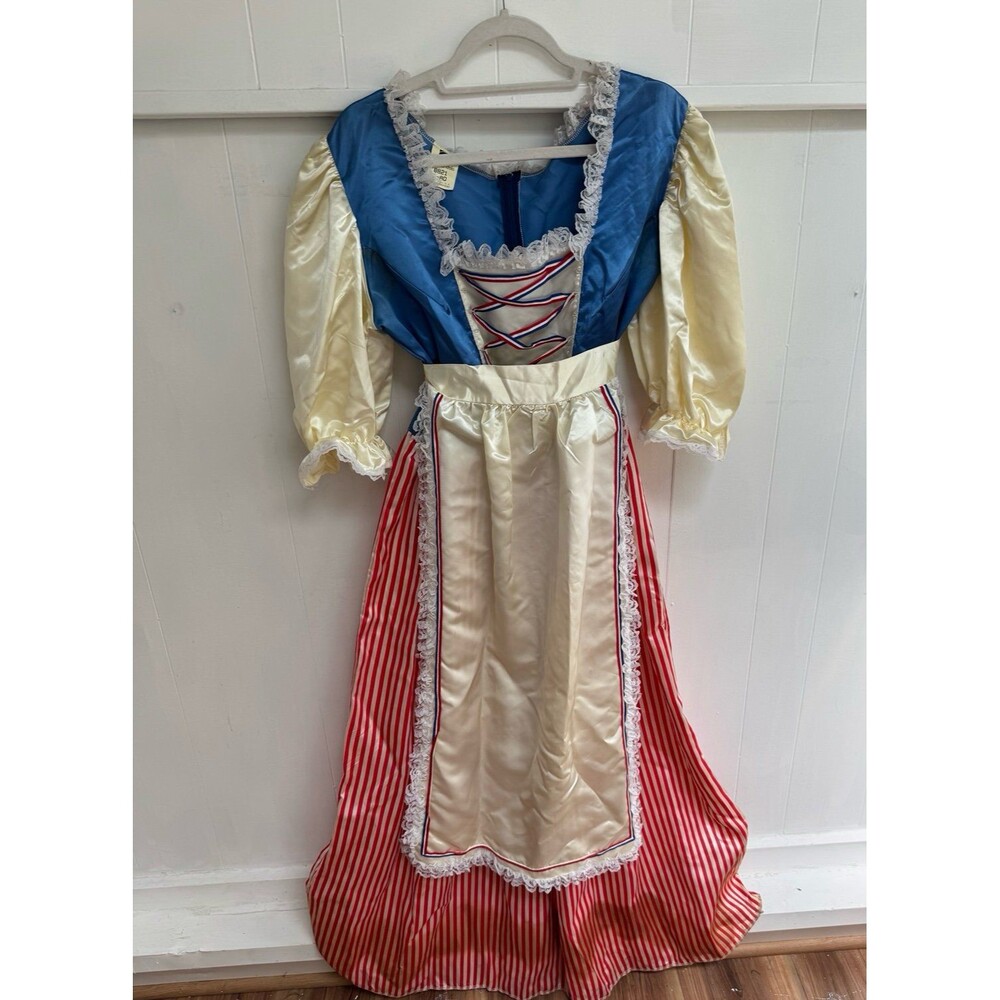 VTG La Mendola Patriotic Americana Dress Costume Red White Blue Oktoberfest